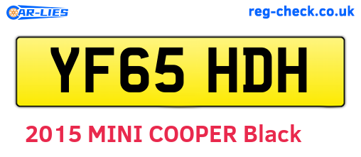 YF65HDH are the vehicle registration plates.