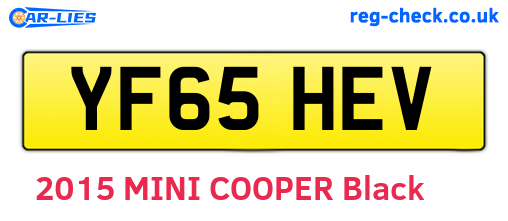 YF65HEV are the vehicle registration plates.