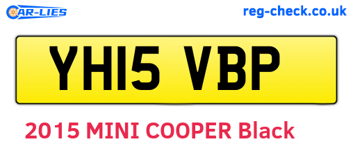 YH15VBP are the vehicle registration plates.