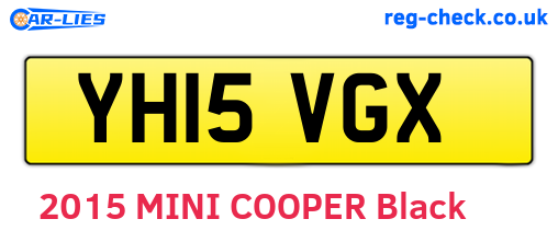 YH15VGX are the vehicle registration plates.