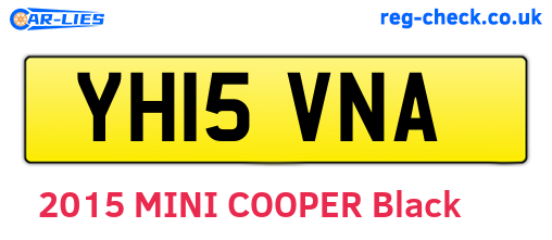 YH15VNA are the vehicle registration plates.