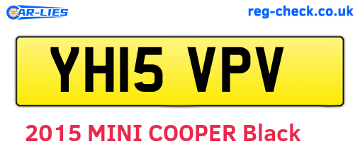 YH15VPV are the vehicle registration plates.