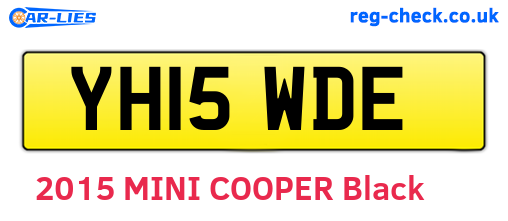 YH15WDE are the vehicle registration plates.