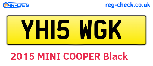 YH15WGK are the vehicle registration plates.