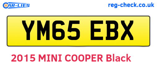 YM65EBX are the vehicle registration plates.