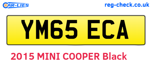 YM65ECA are the vehicle registration plates.