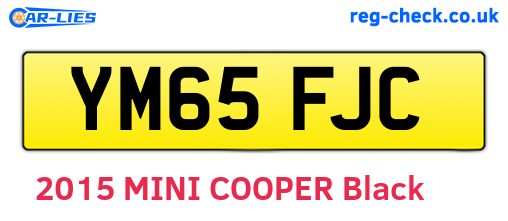 YM65FJC are the vehicle registration plates.