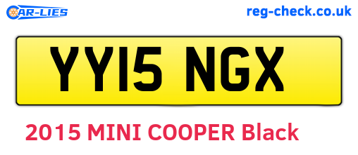 YY15NGX are the vehicle registration plates.