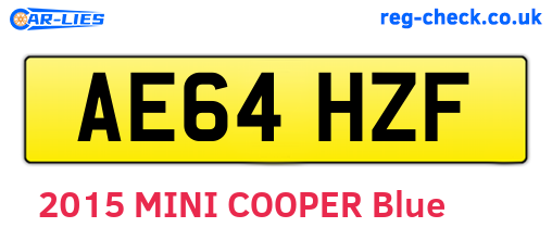 AE64HZF are the vehicle registration plates.