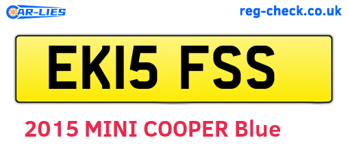 EK15FSS are the vehicle registration plates.