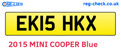 EK15HKX are the vehicle registration plates.