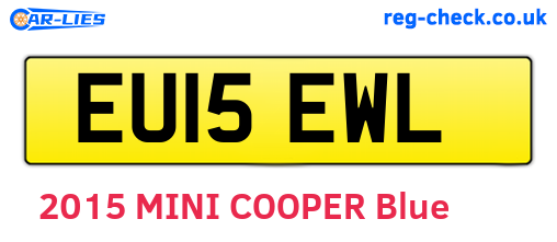 EU15EWL are the vehicle registration plates.