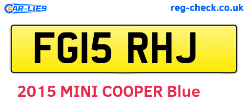 FG15RHJ are the vehicle registration plates.