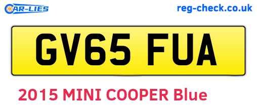 GV65FUA are the vehicle registration plates.