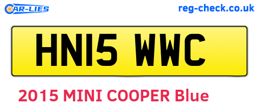 HN15WWC are the vehicle registration plates.