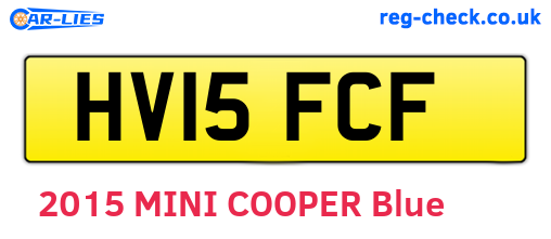 HV15FCF are the vehicle registration plates.