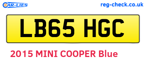 LB65HGC are the vehicle registration plates.