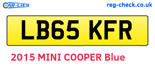 LB65KFR are the vehicle registration plates.