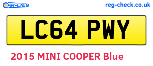 LC64PWY are the vehicle registration plates.