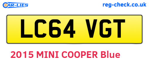 LC64VGT are the vehicle registration plates.
