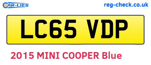 LC65VDP are the vehicle registration plates.