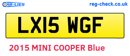 LX15WGF are the vehicle registration plates.