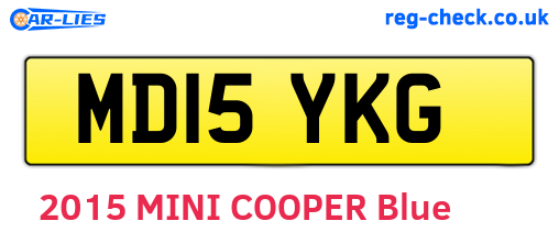 MD15YKG are the vehicle registration plates.