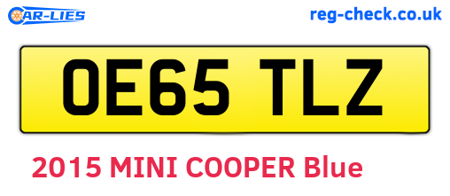 OE65TLZ are the vehicle registration plates.