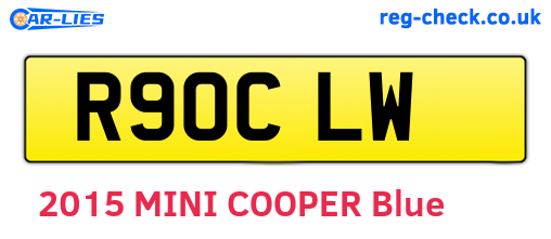 R90CLW are the vehicle registration plates.