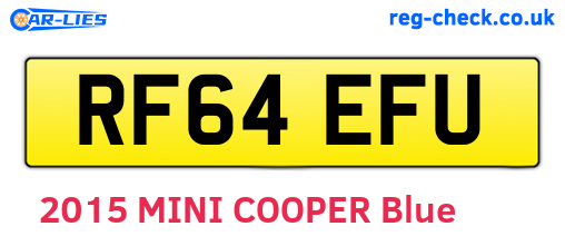 RF64EFU are the vehicle registration plates.