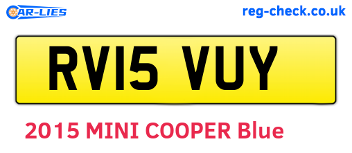 RV15VUY are the vehicle registration plates.