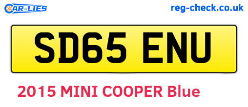 SD65ENU are the vehicle registration plates.