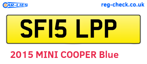 SF15LPP are the vehicle registration plates.