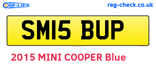 SM15BUP are the vehicle registration plates.