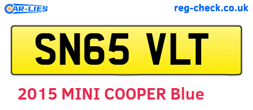 SN65VLT are the vehicle registration plates.