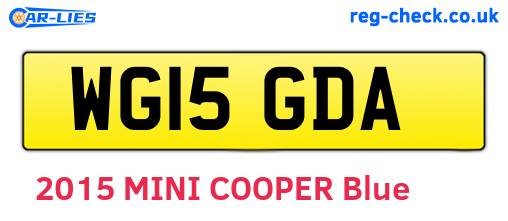 WG15GDA are the vehicle registration plates.