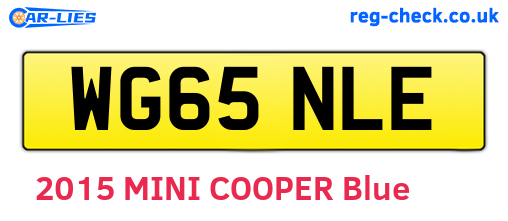 WG65NLE are the vehicle registration plates.
