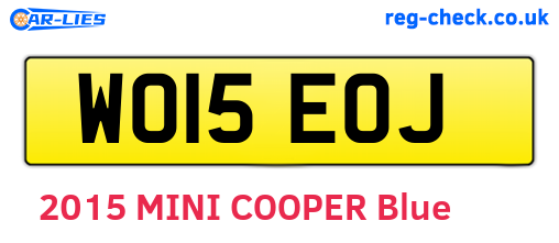 WO15EOJ are the vehicle registration plates.