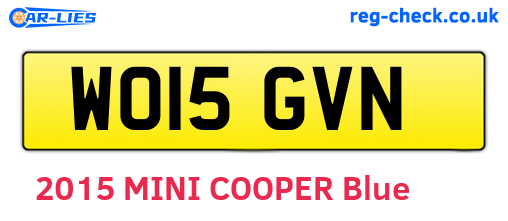 WO15GVN are the vehicle registration plates.