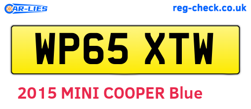 WP65XTW are the vehicle registration plates.