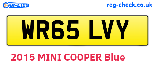 WR65LVY are the vehicle registration plates.