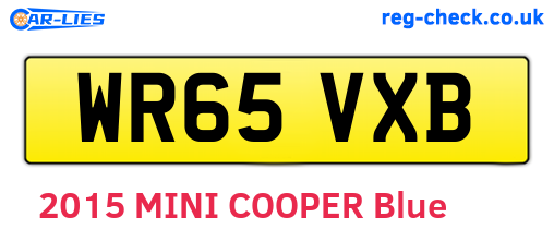WR65VXB are the vehicle registration plates.
