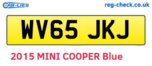 WV65JKJ are the vehicle registration plates.