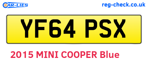 YF64PSX are the vehicle registration plates.