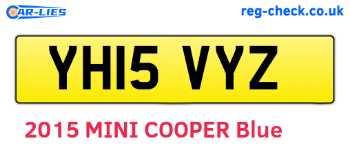 YH15VYZ are the vehicle registration plates.