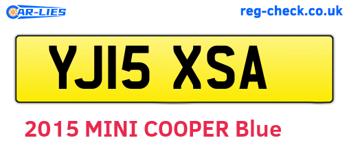 YJ15XSA are the vehicle registration plates.