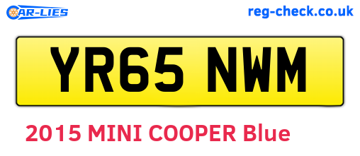 YR65NWM are the vehicle registration plates.