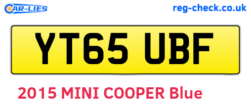 YT65UBF are the vehicle registration plates.