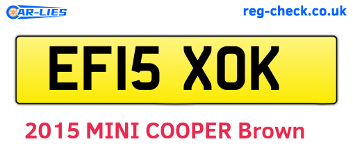 EF15XOK are the vehicle registration plates.