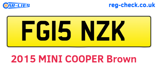 FG15NZK are the vehicle registration plates.